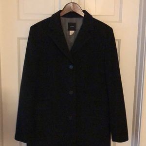 J. Crew Women's Elegant Black Wool and Cashmere Coat.🧥